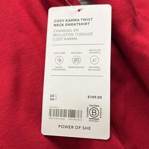 Trendy Athleta Twist Neck Sweatshirt - Picture 6 of 7